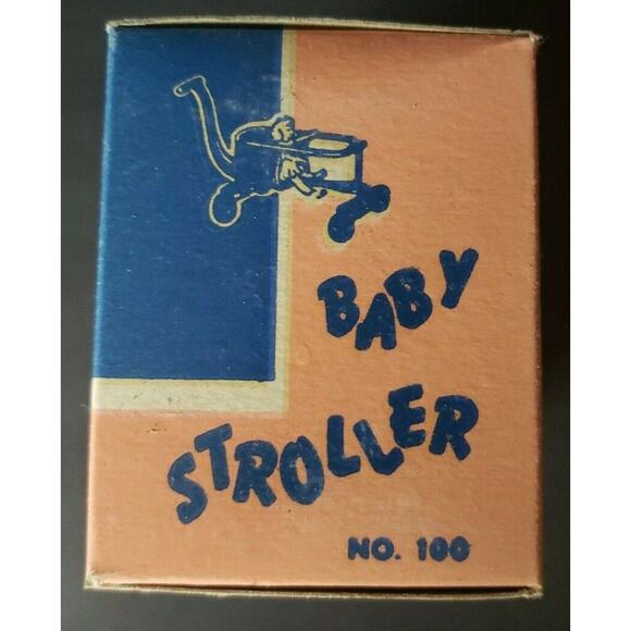 Vintage 1960's Jeryco Product Dimestore Pink Plastic Baby Stroller NOS 136 - Picture 4 of 4